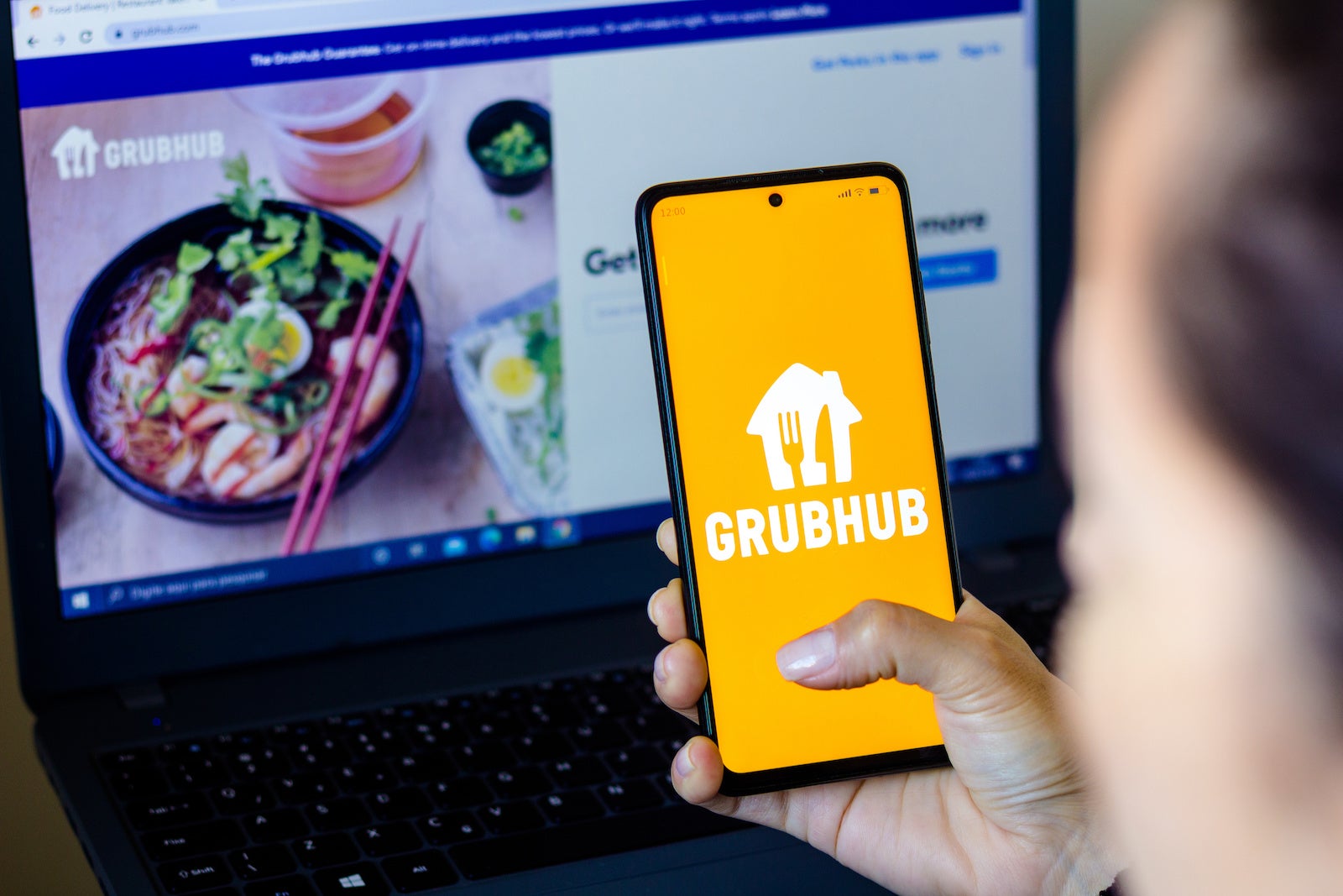 Mobile Grubhub order