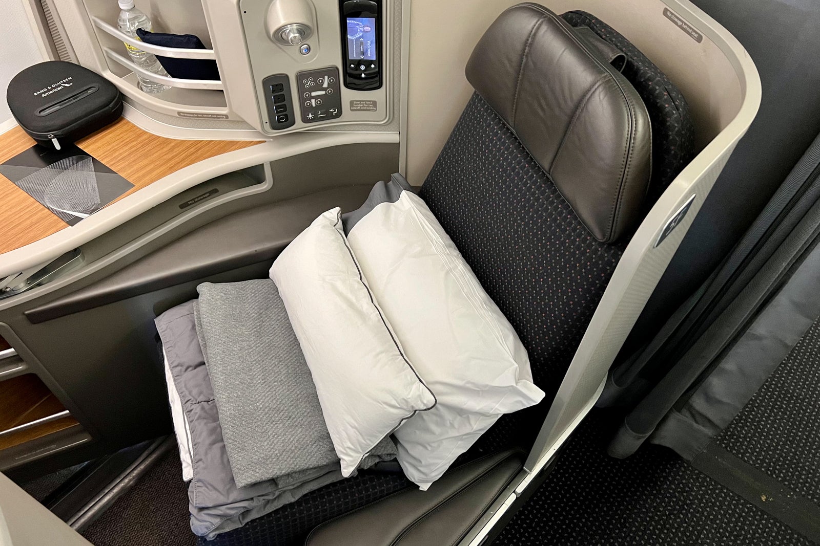 An American Airlines A321T Flagship First seat