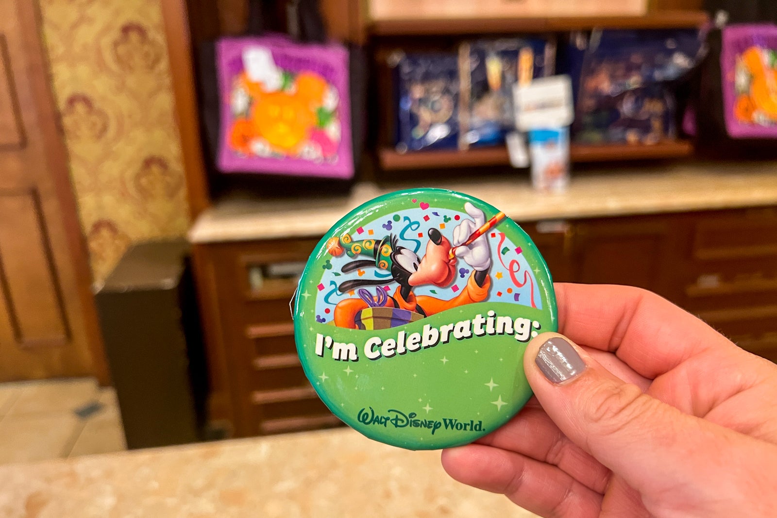 Disney World button
