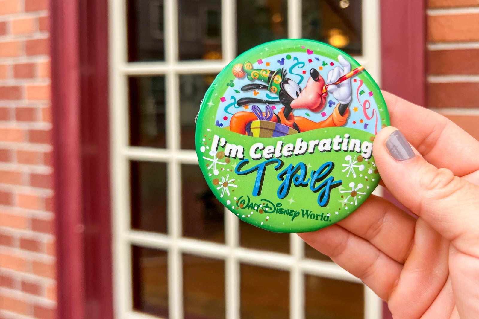 Personalized pin at Disney World