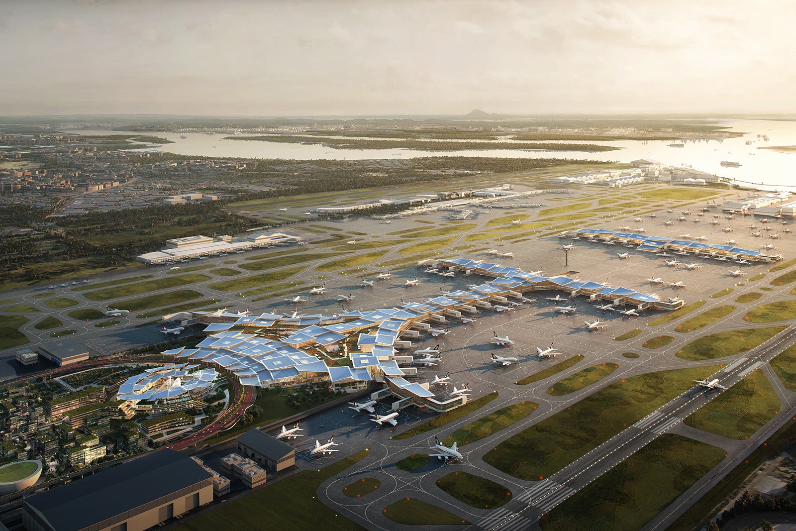 A rendering of T5 at Singapore Changi Airport