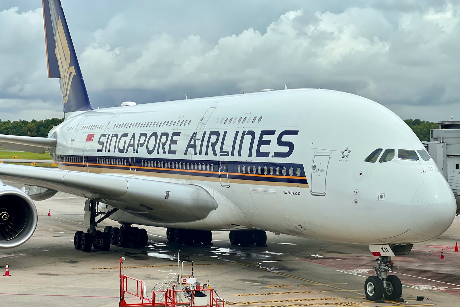 Singapore Airlines plane on tarmac