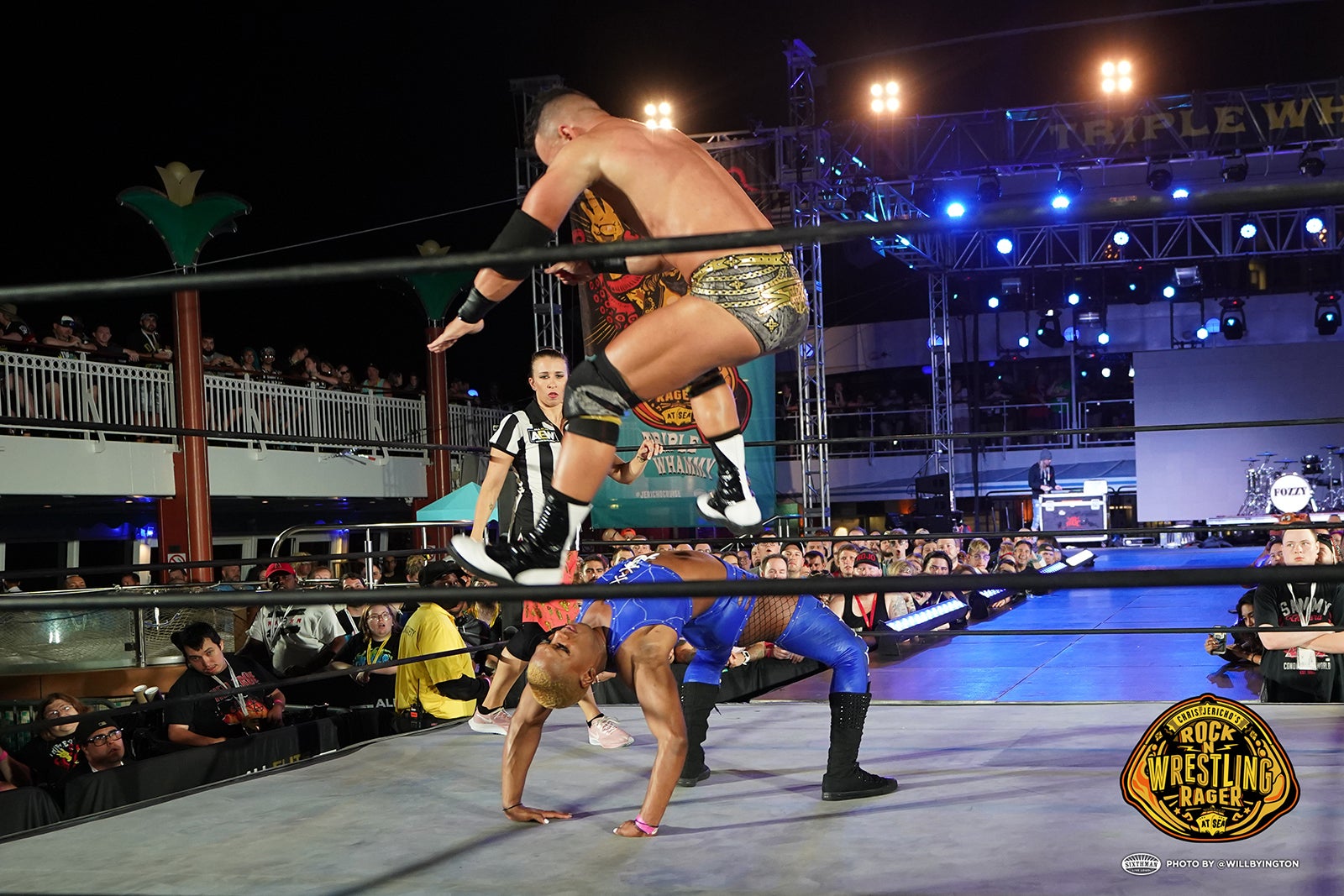 Wrestlers on a cruise ship