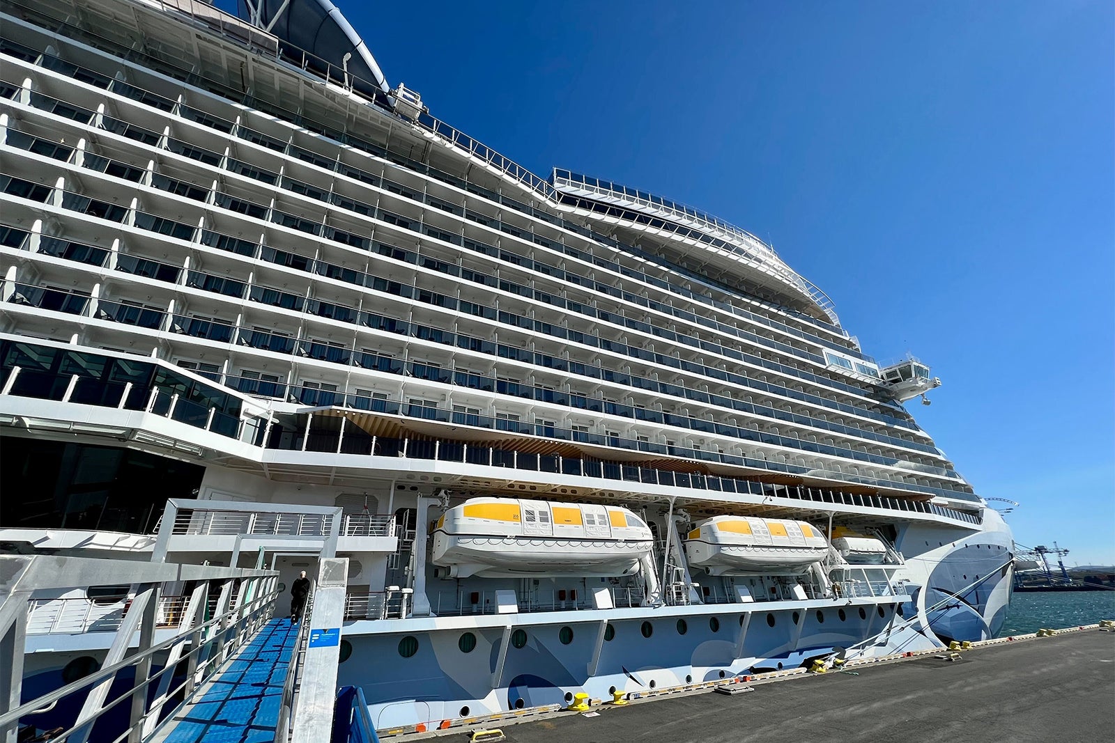 Norwegian Prima docked in Iceland