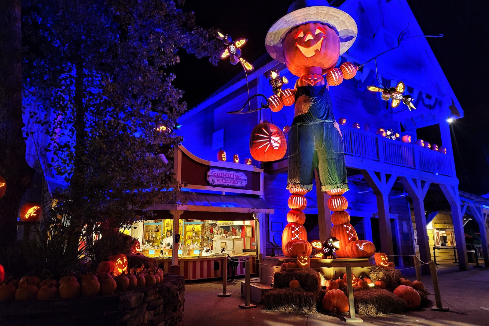 pumpkin man decoration at park