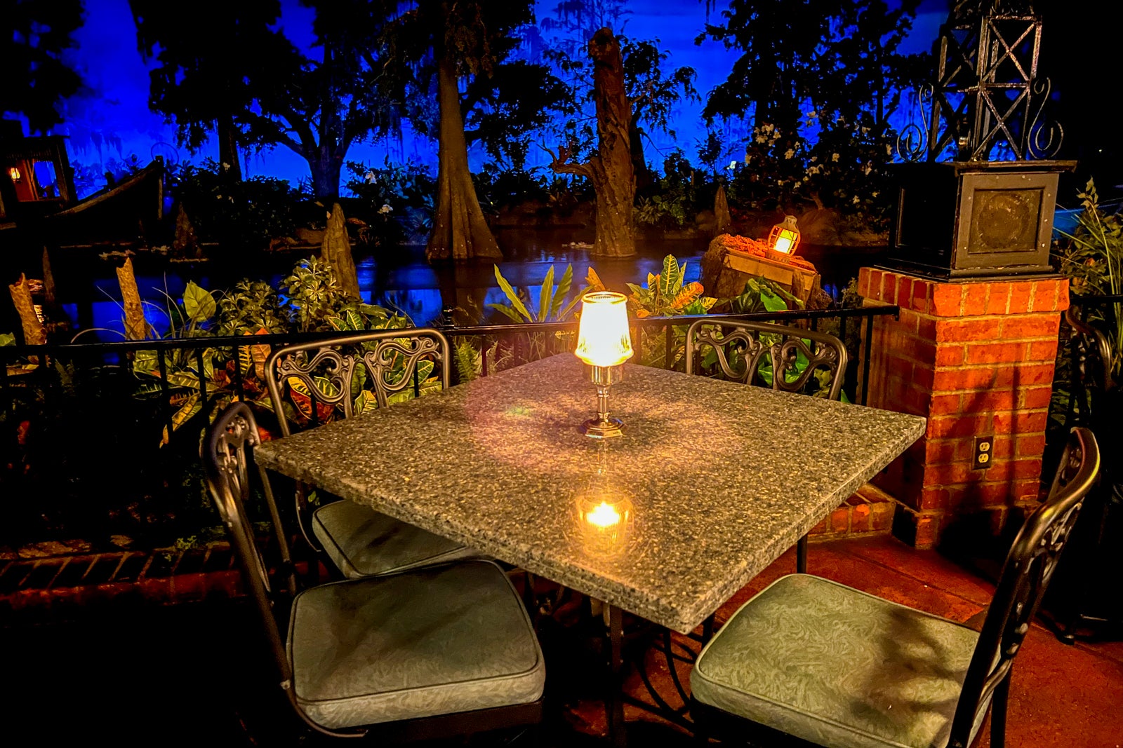 Inside the Blue Bayou Restaurant.