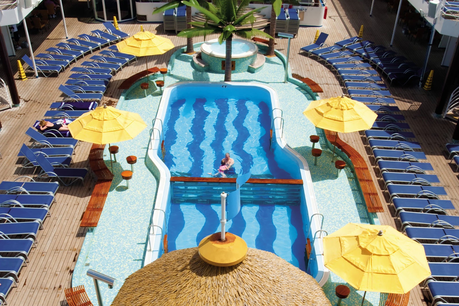 The Lido pool area of Carnival Escstasy