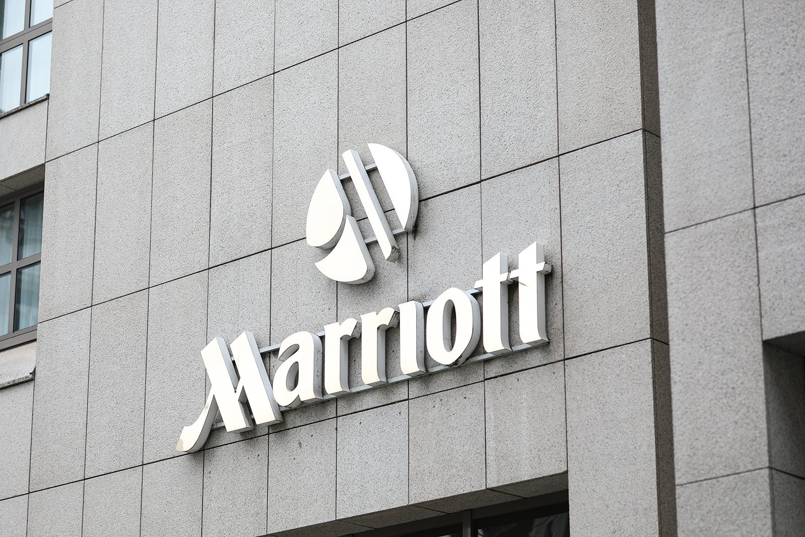 Marriott sign in Hamburg, Germany.