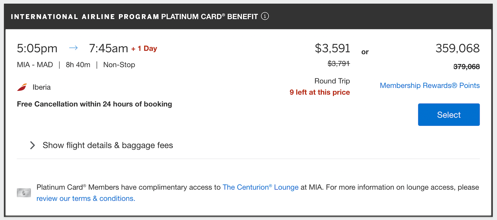 discount showing on plane ticket