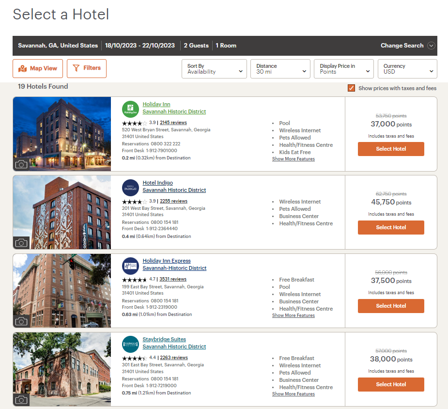 Getting an IHG fourth night reward