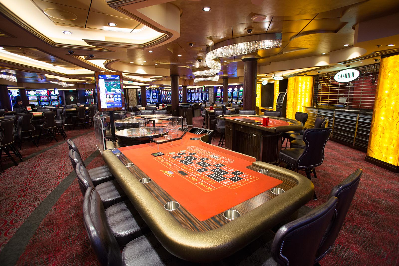 Gaming tables on Quantum of the Seas cruise ship casino