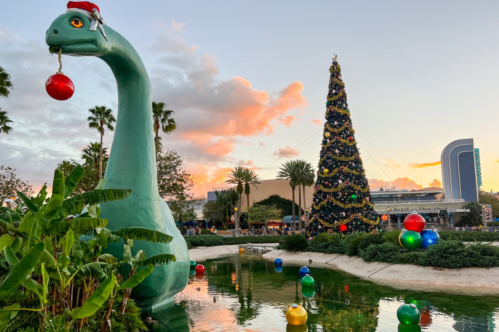 Disney's Hollywood Studios decorated for the holiday season