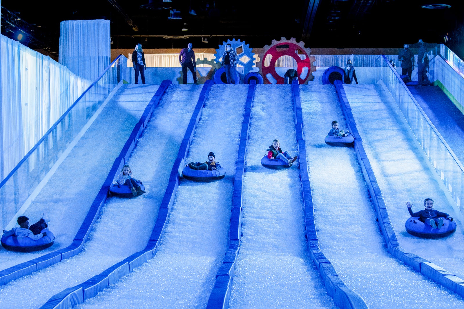 Snow tubing at a Gaylord Hotel