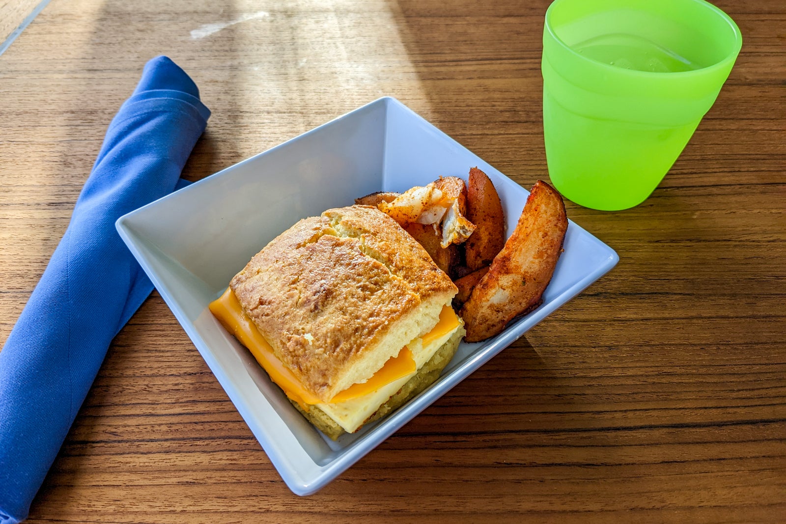 Big Chicken breakfast sandwich. on Carnival Celebration