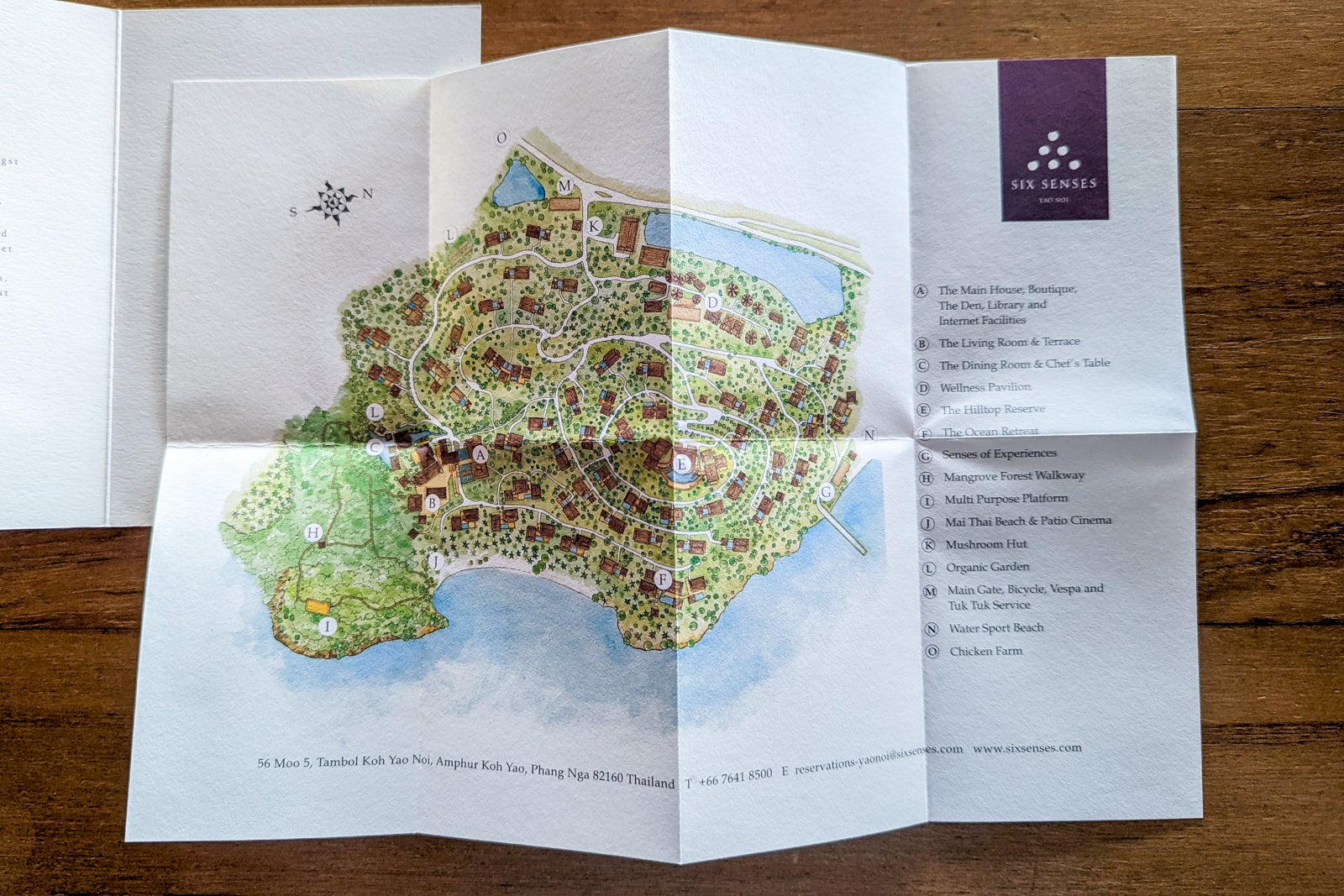 Six Senses Yao Noi map