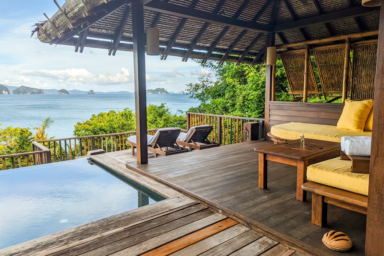 Six Senses Yao Noi villa outdoor seating