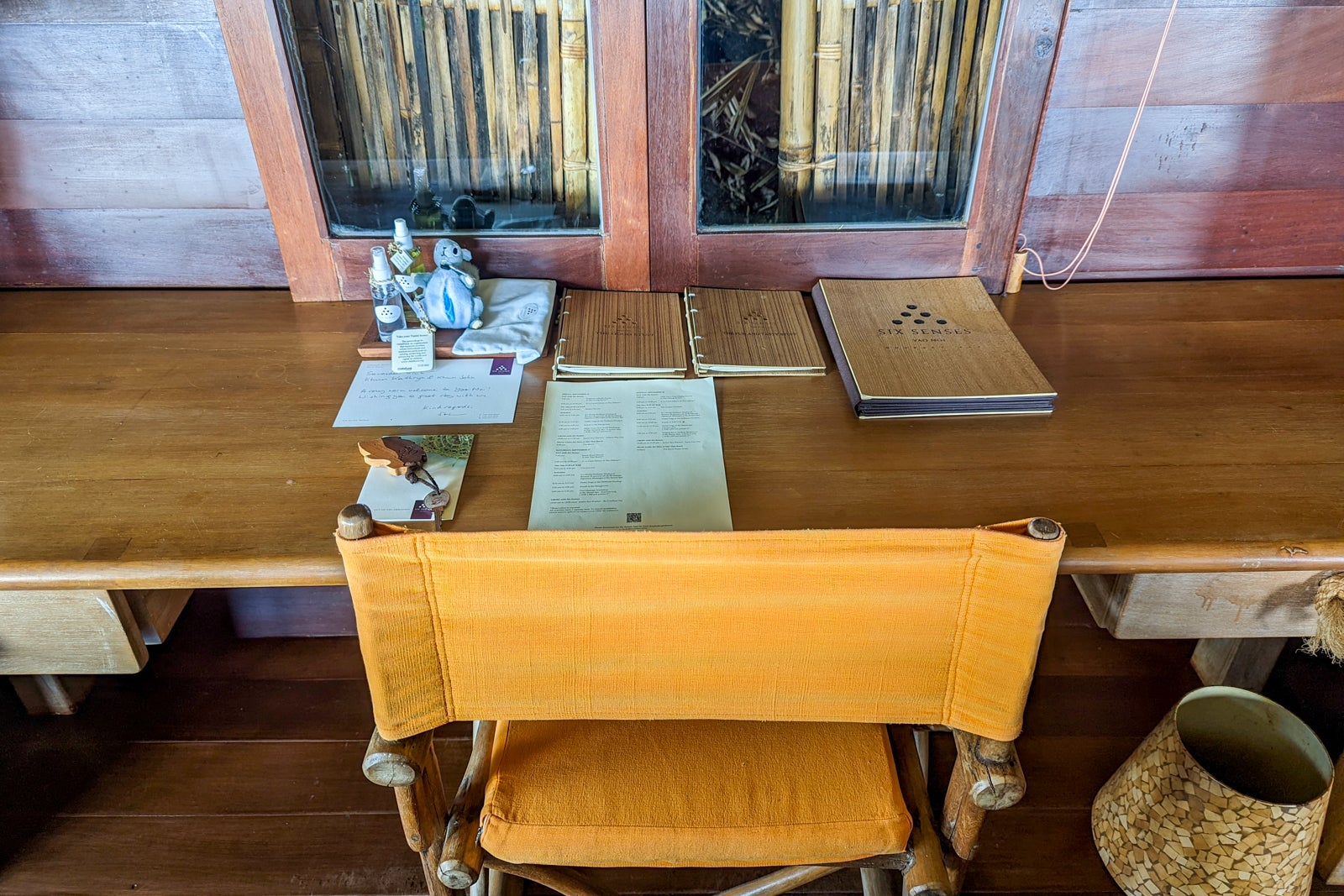 Six Senses Yao Noi villa bedroom desk