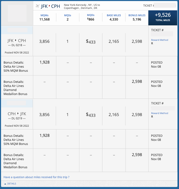 Delta ticket earning