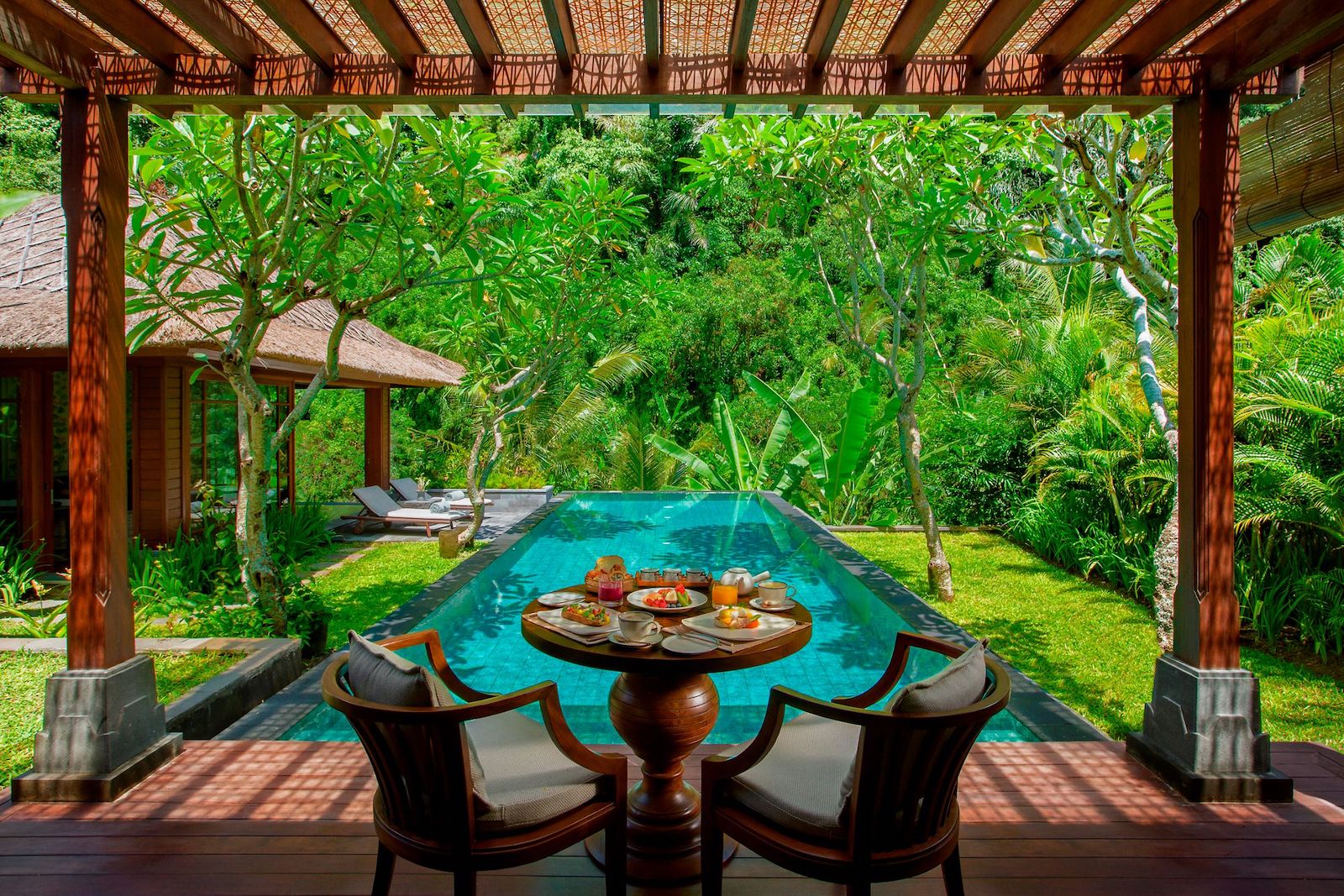 A view of the in-villa pool at Mandapa, a Ritz-Carlton Reserve