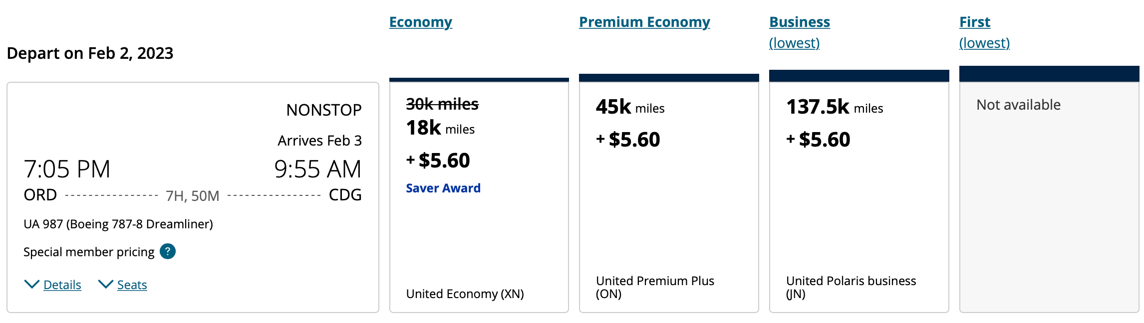 ORD CDG United award