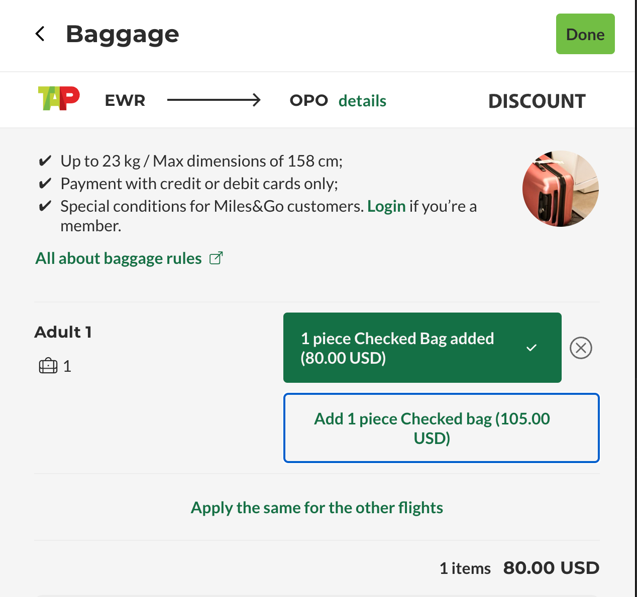 baggage fees