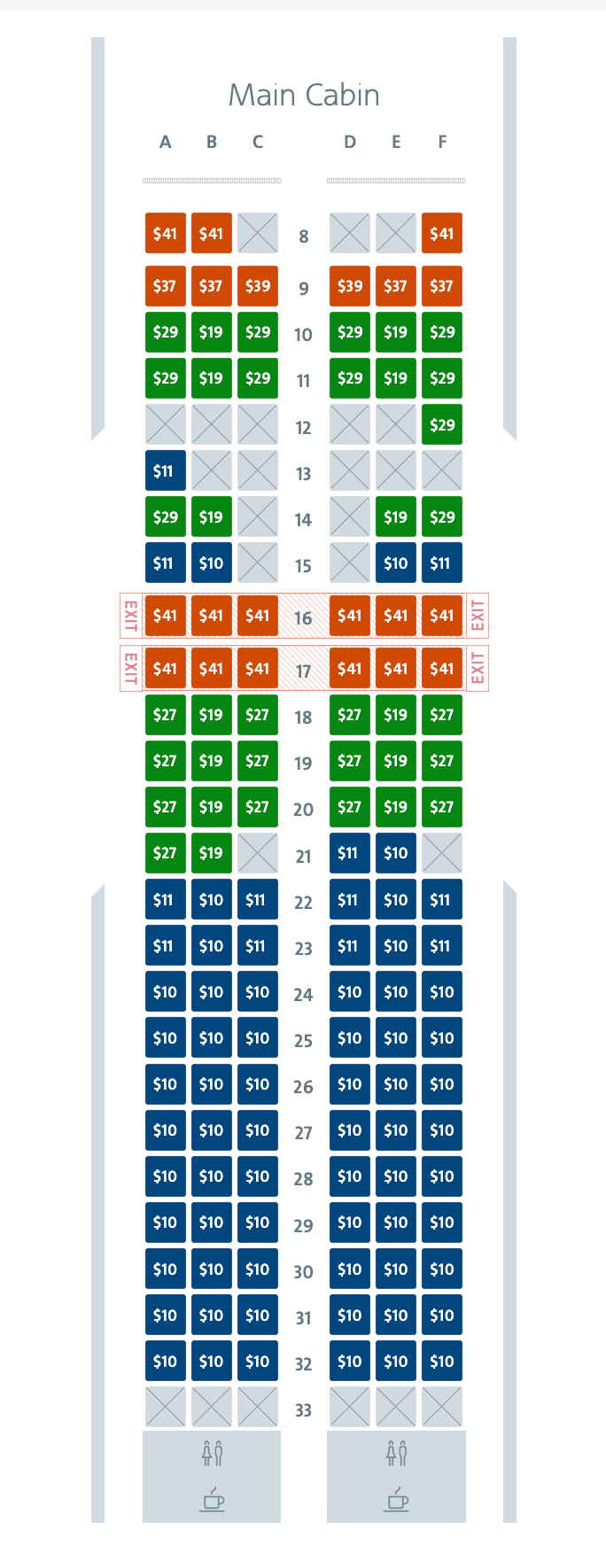 seat prices