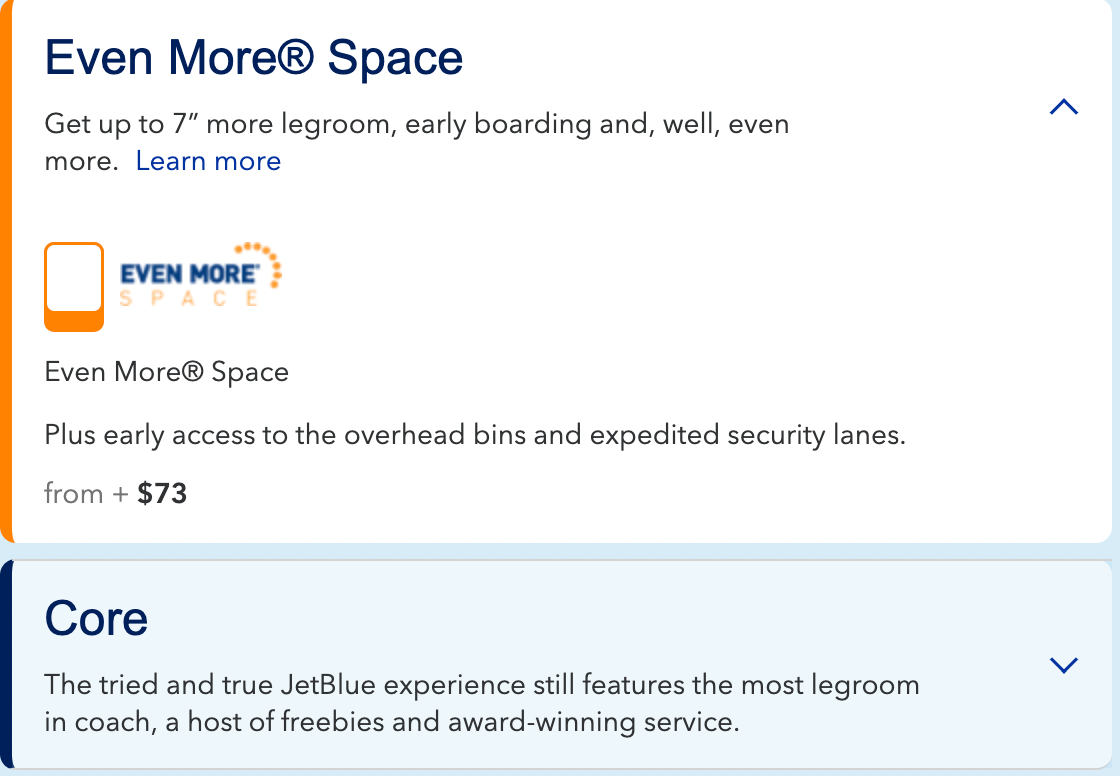 jetblue info page