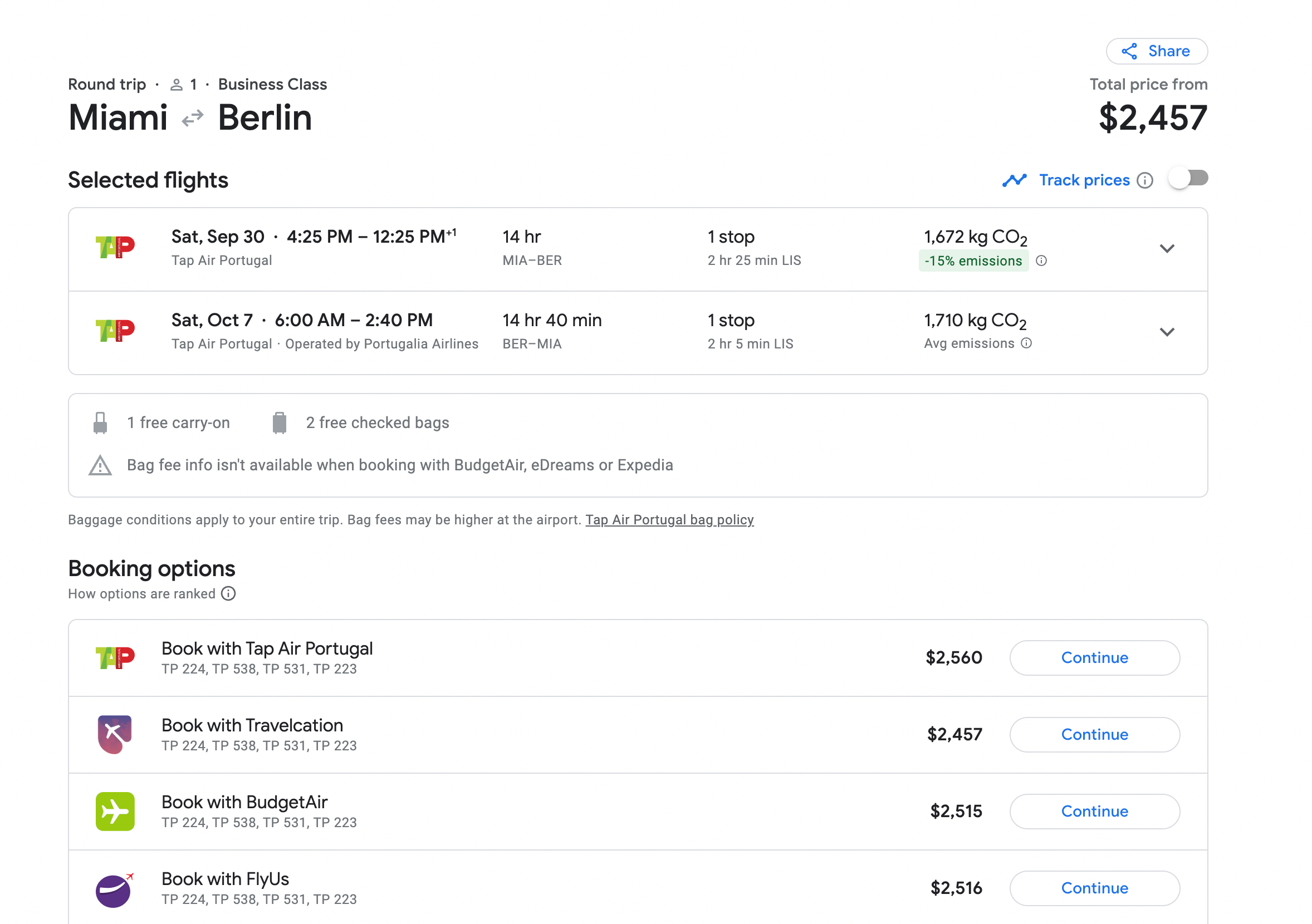 google flights