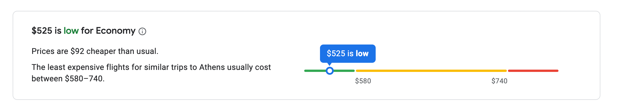 flight comparison chart