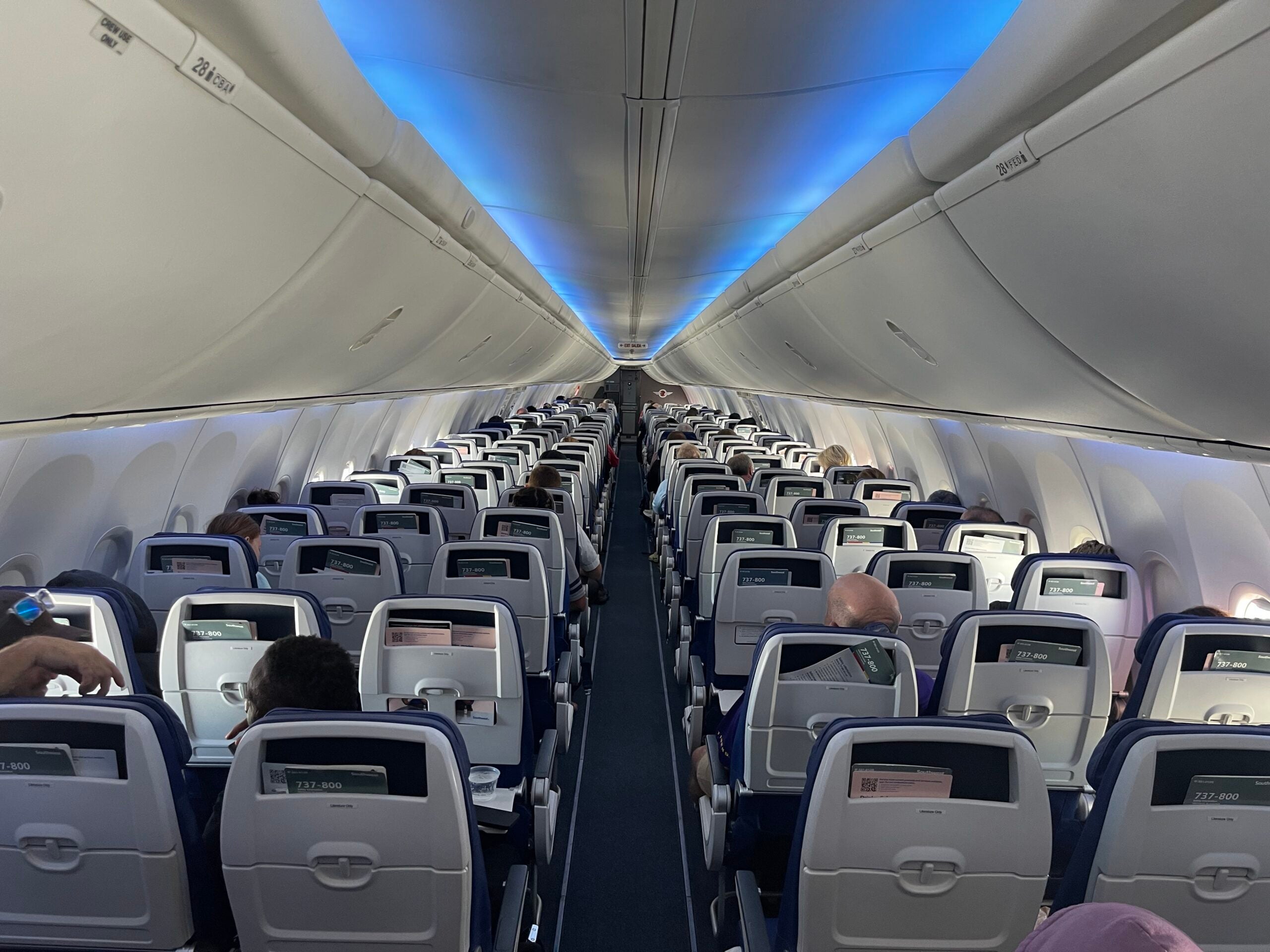 Southwest Boeing 737-800 rear interior