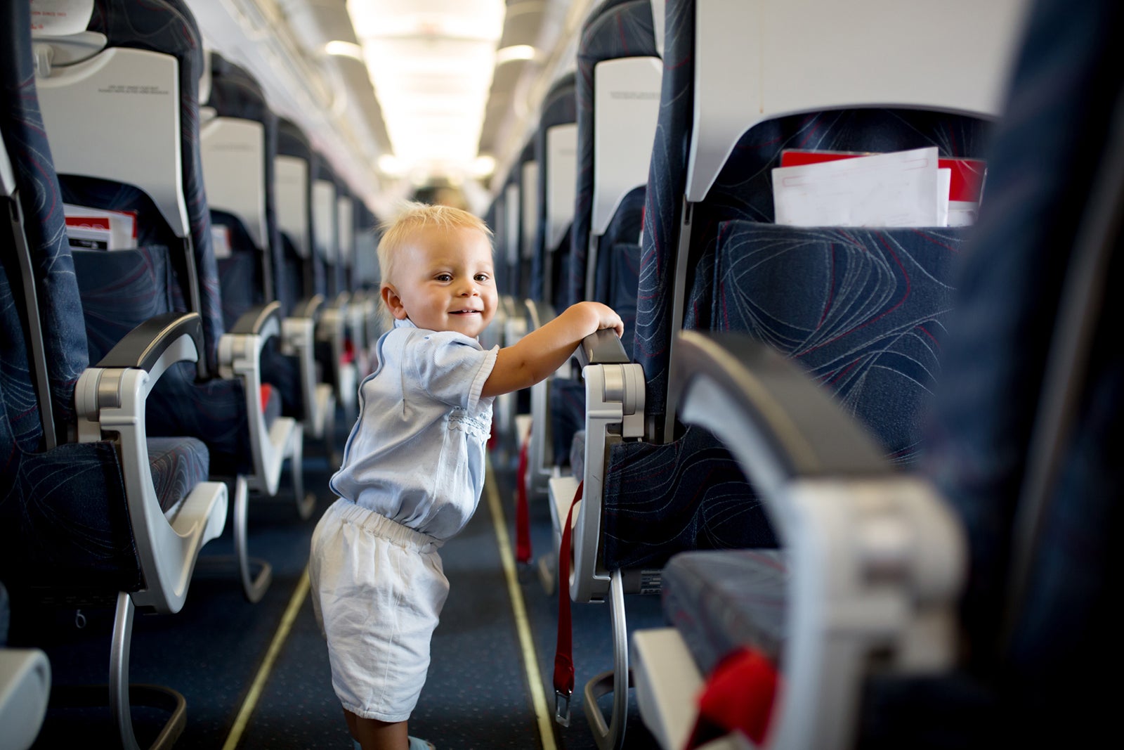 child on plane