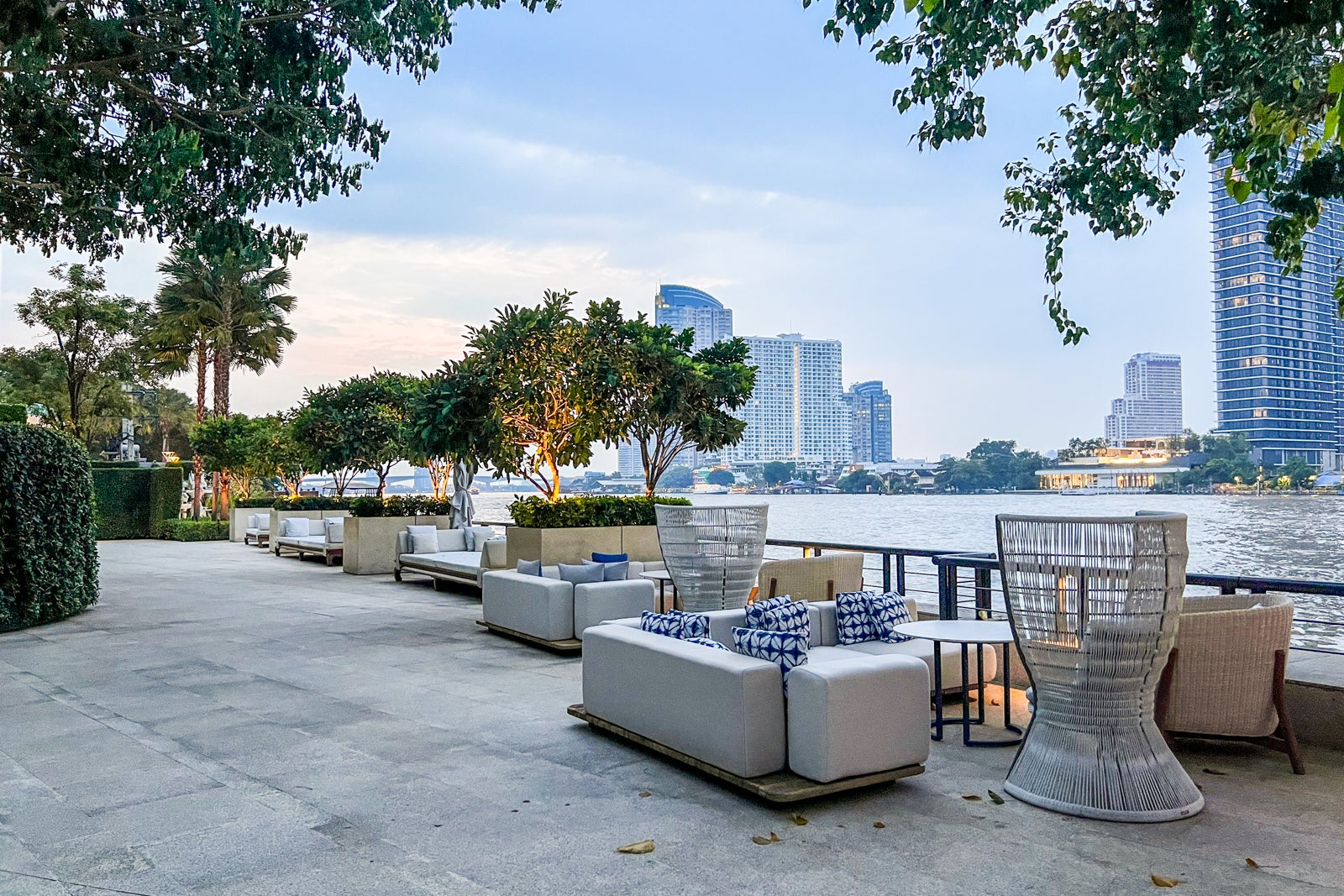 river view and patio