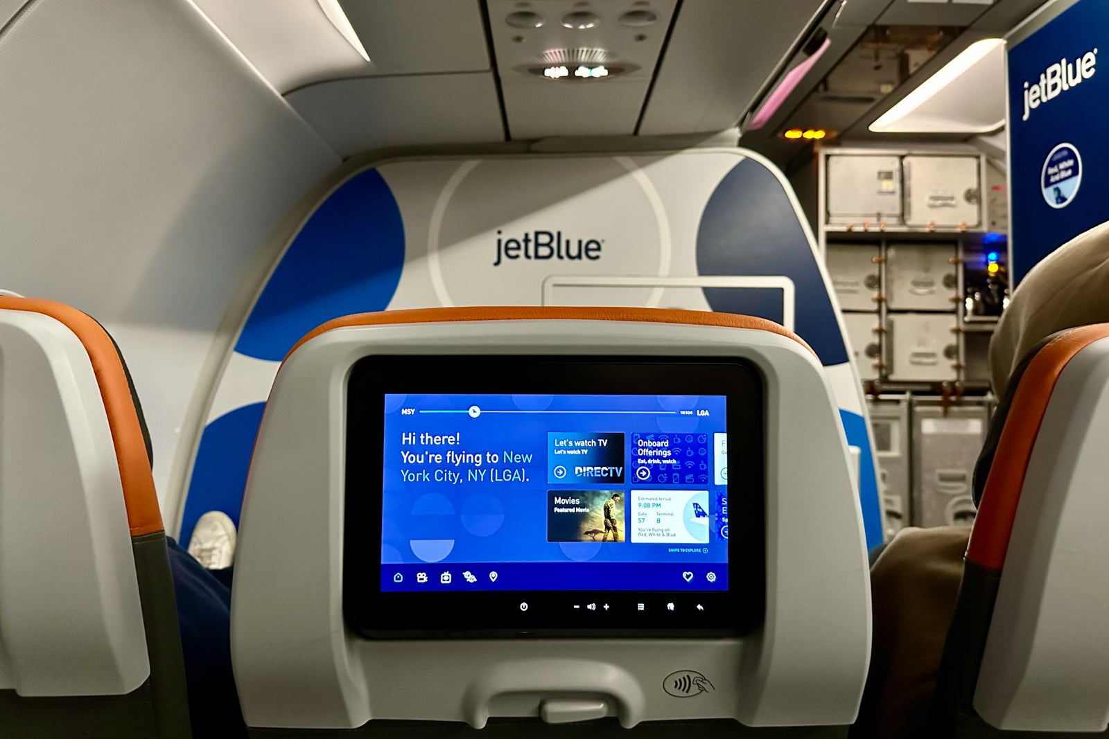 JetBlue Airbus A320 New Orleans Interior Cabin