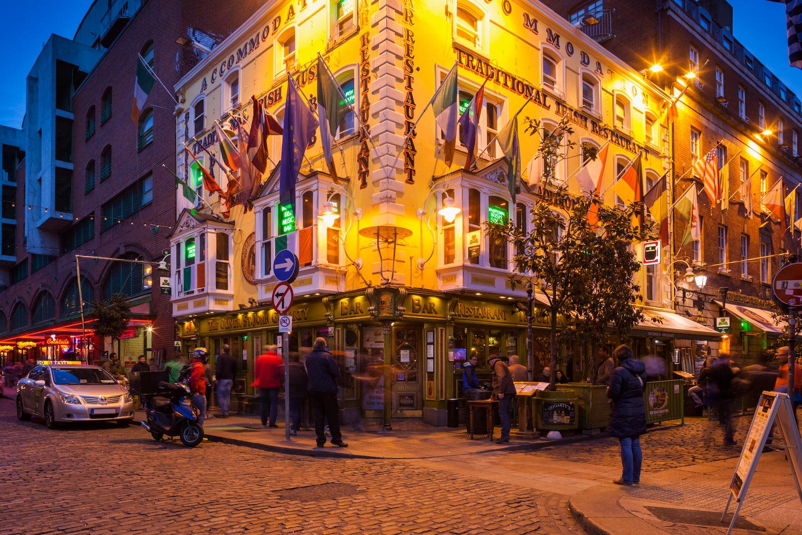 Temple Bar in Dublin, Ireland exterior