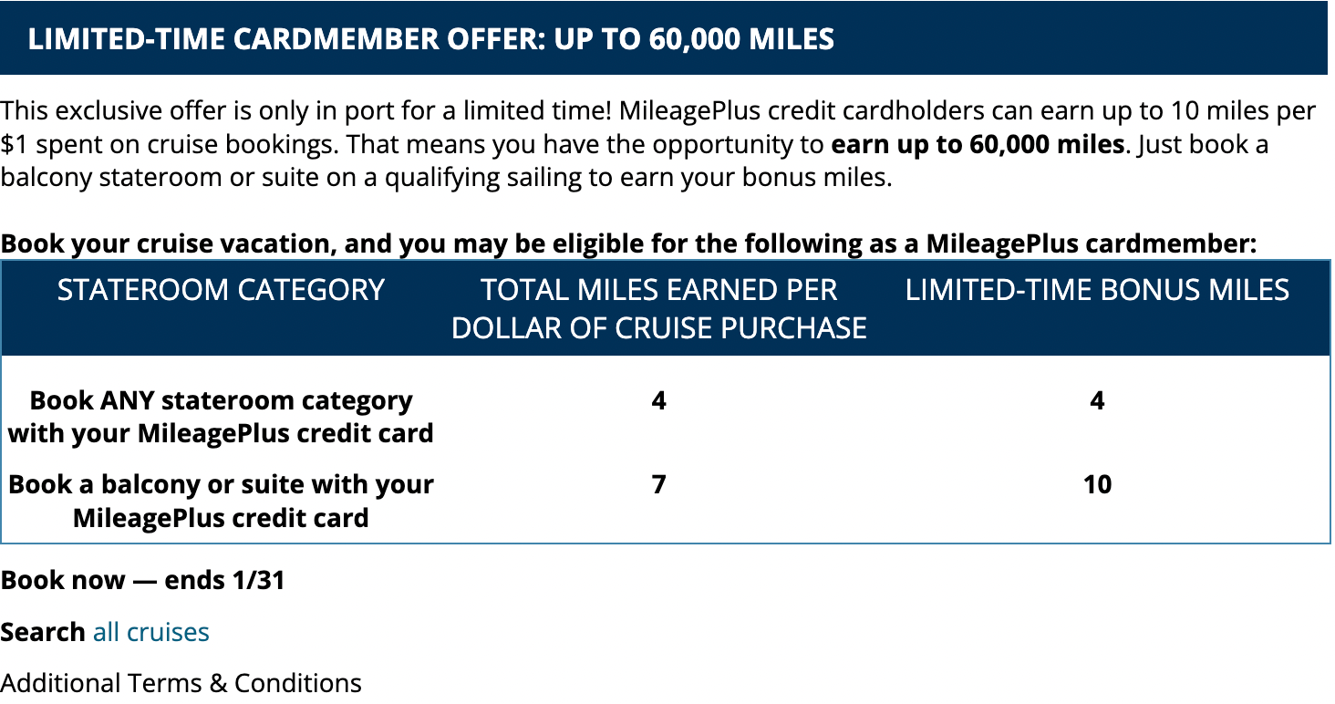 Accruals for United Cruises
