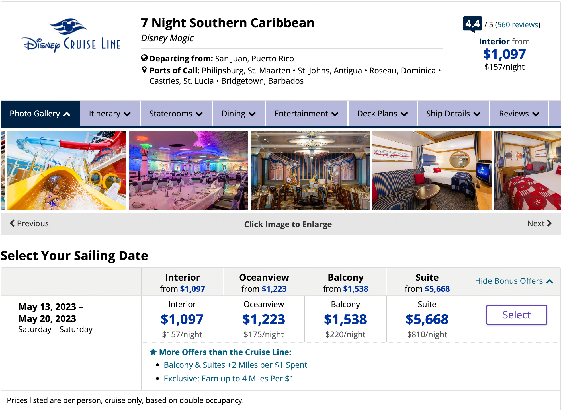 Booking a Disney Cruise using the United Cruises portal