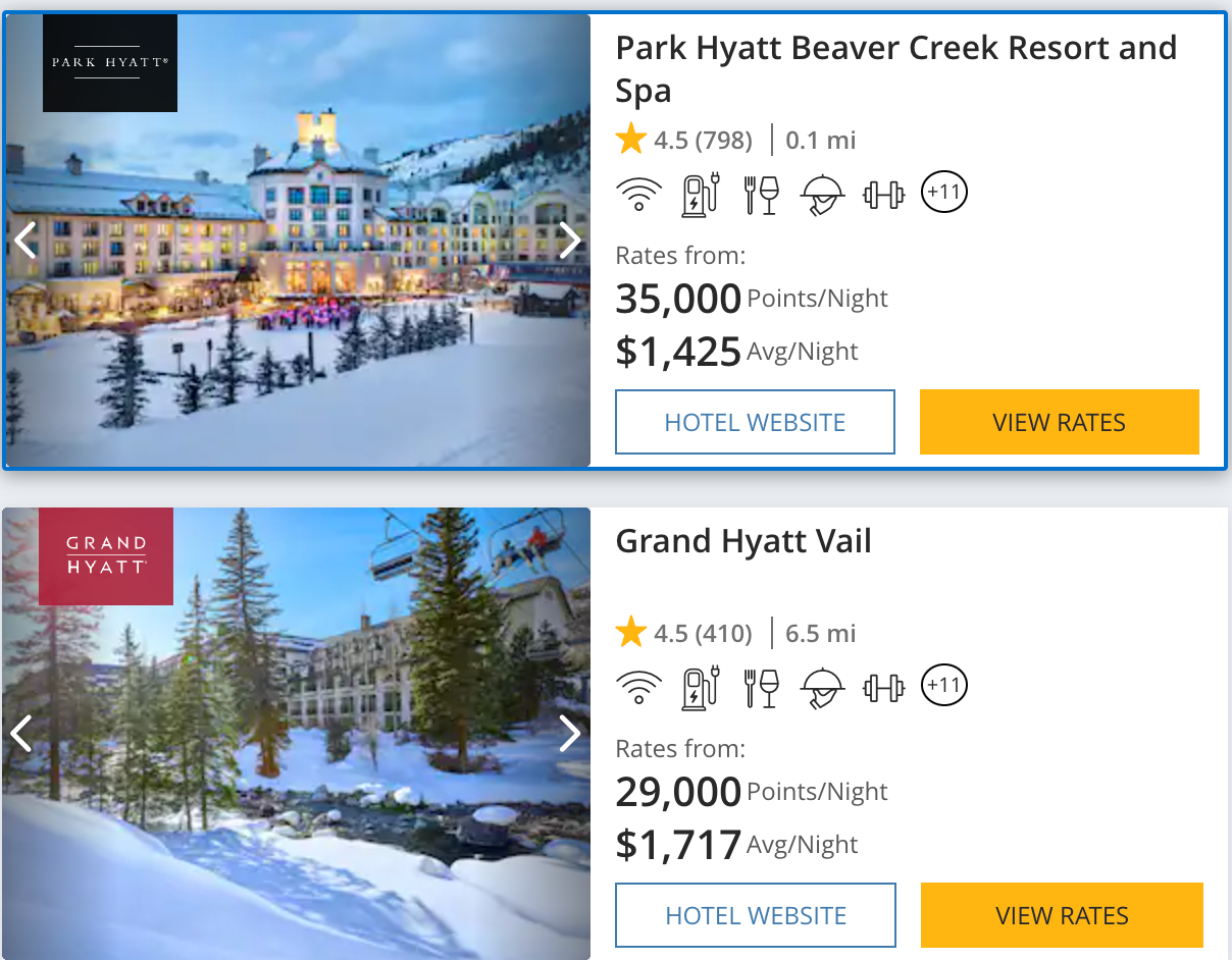 Booking a Hyatt ski trip