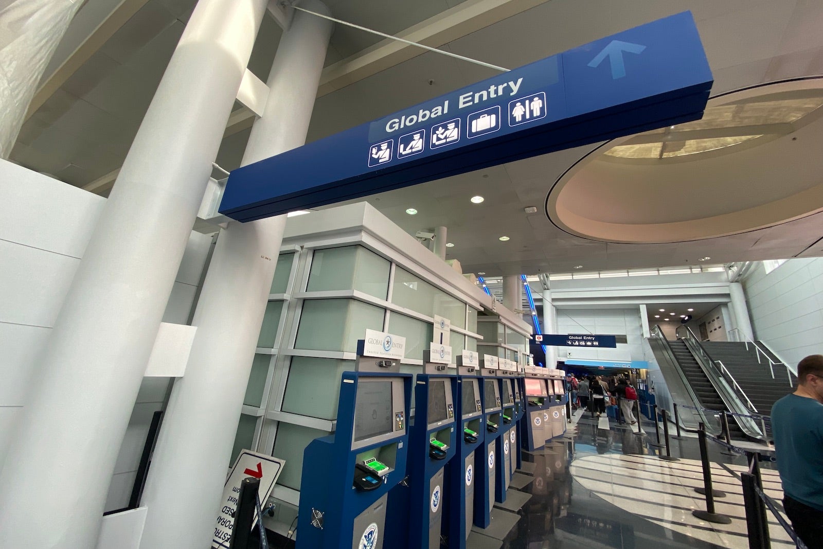 The Global Entry area of an airport