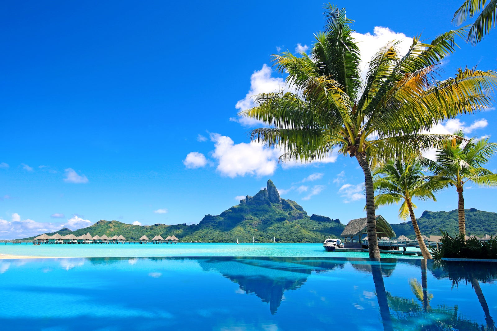 Infinity pool in Bora Bora