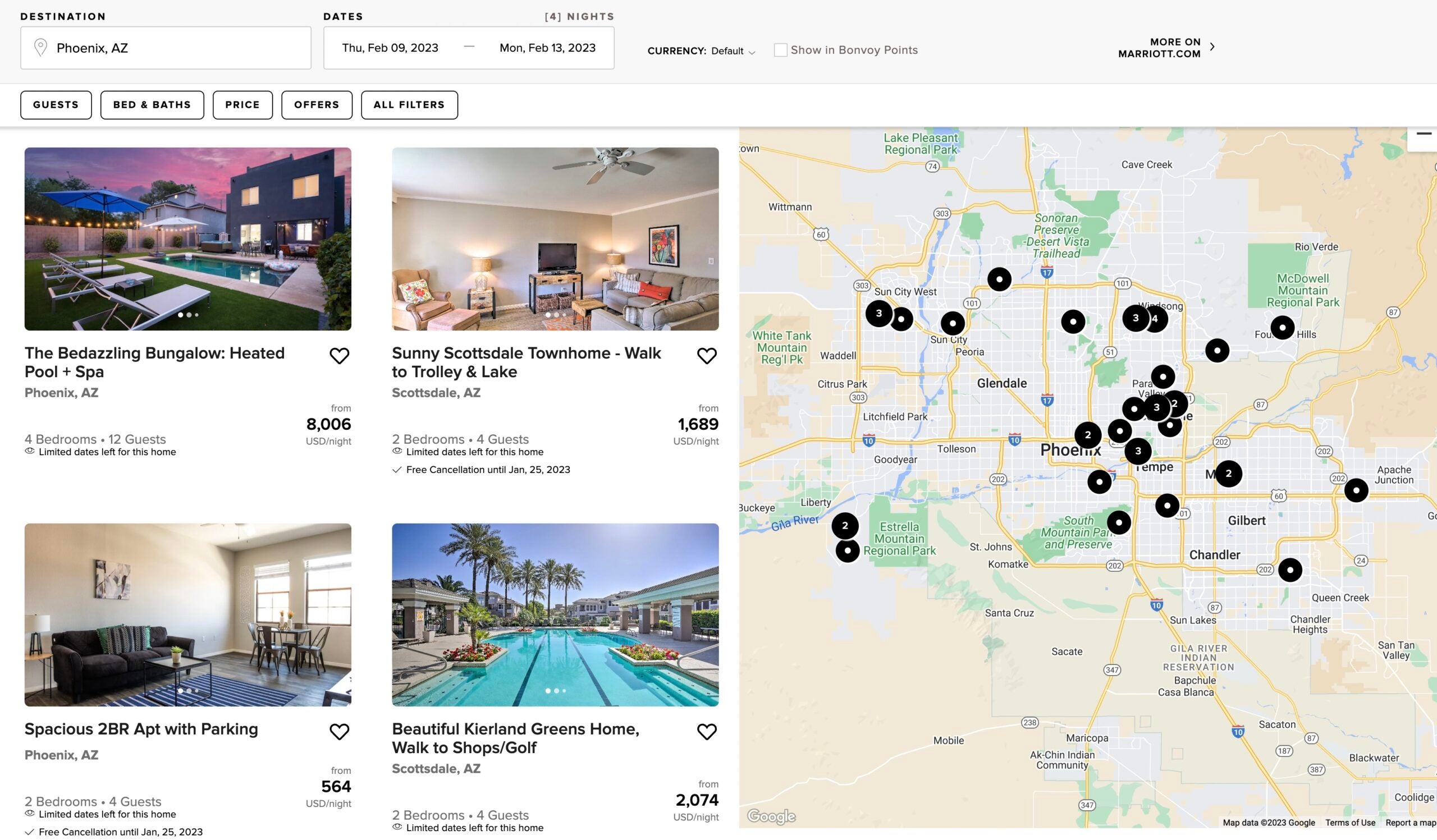 phoenix accommodation map