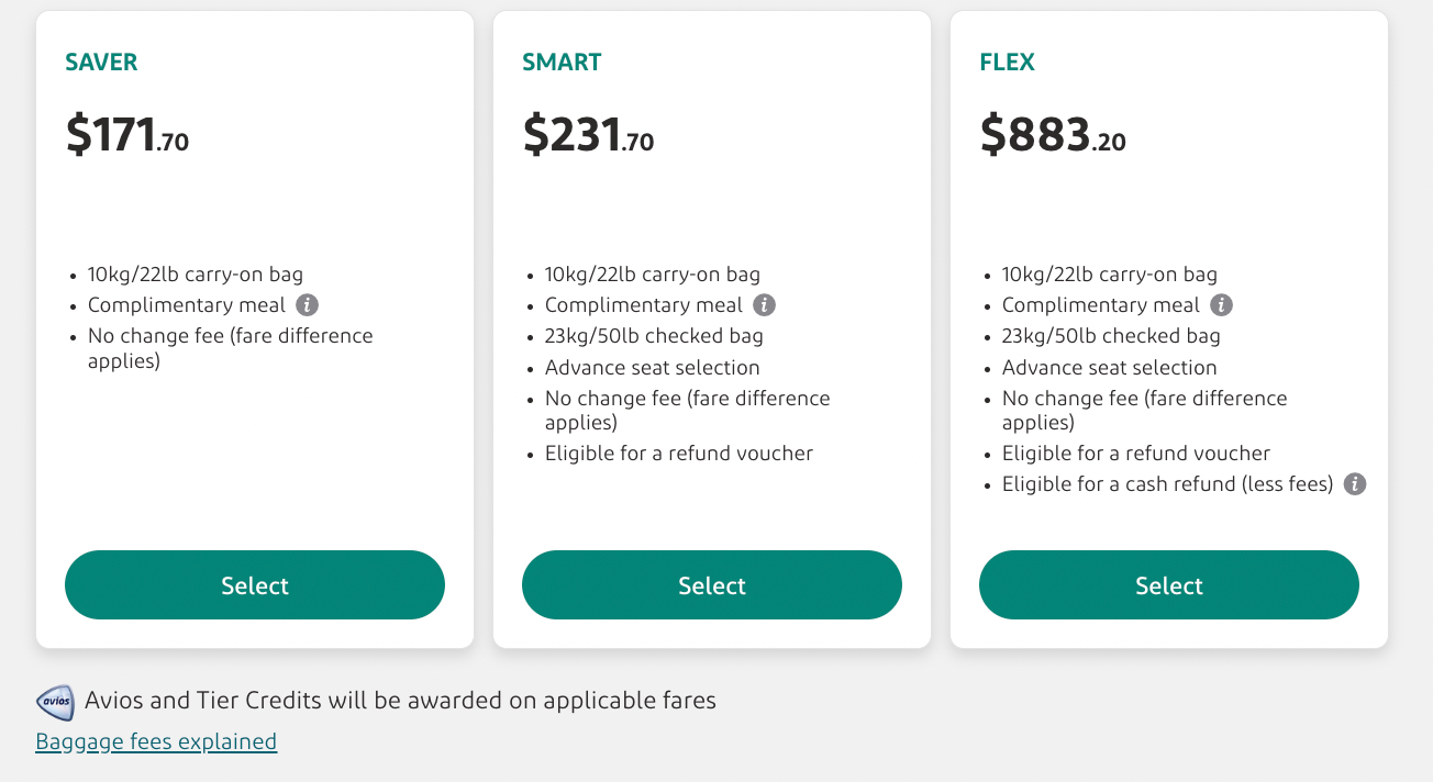 saver smart and flex options