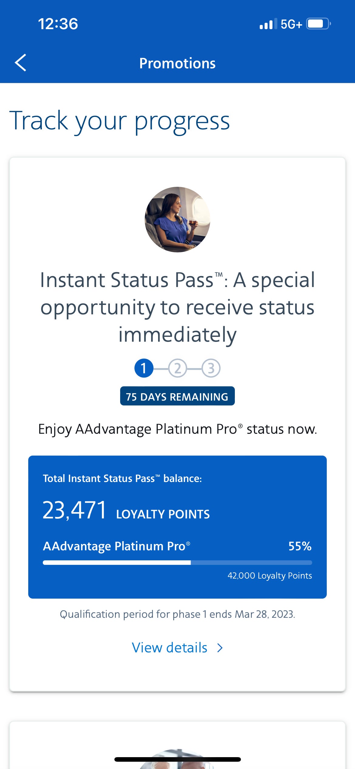 AA Status Pass tracker. AMERICAN AIRLINES