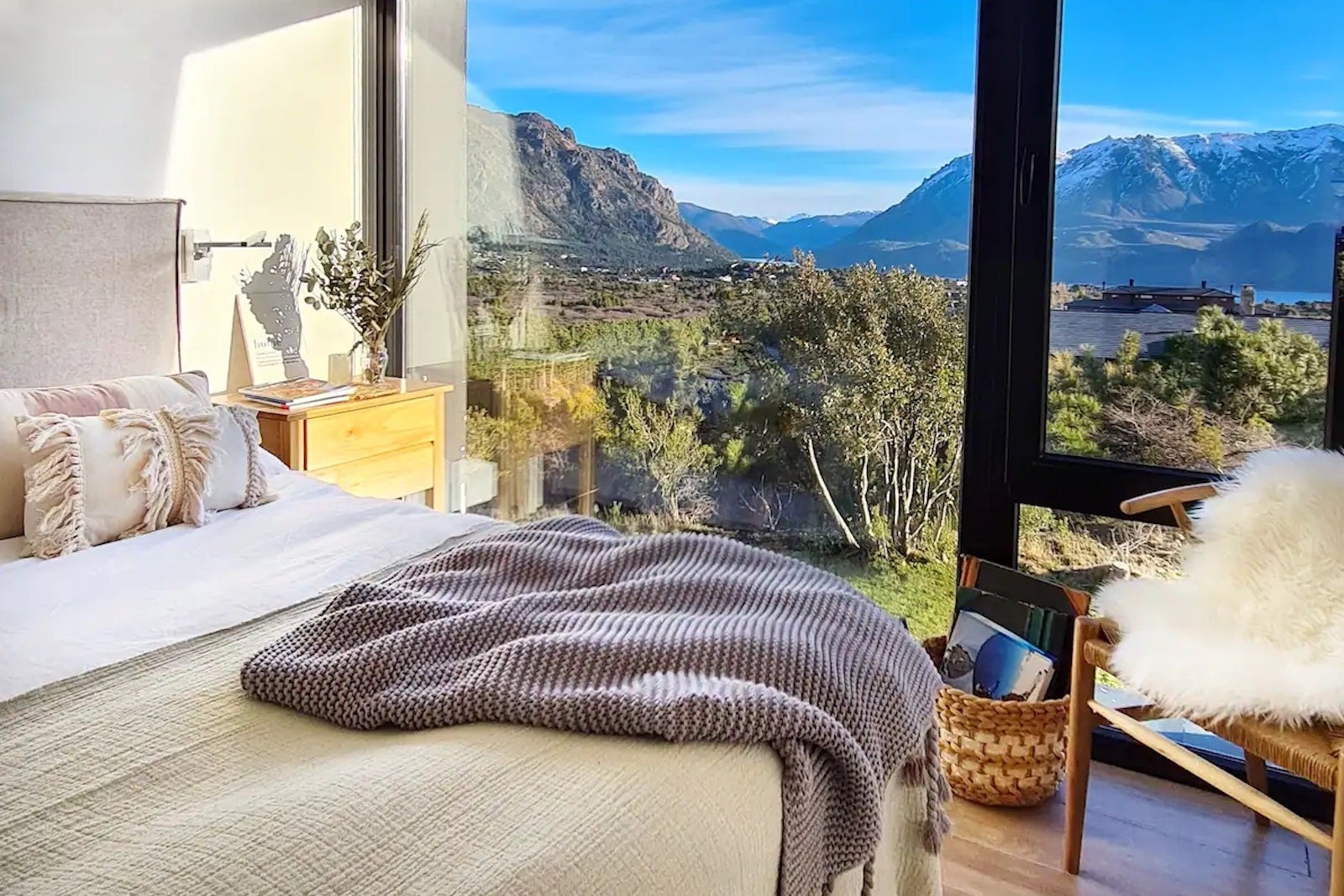 airbnb room with mountain views