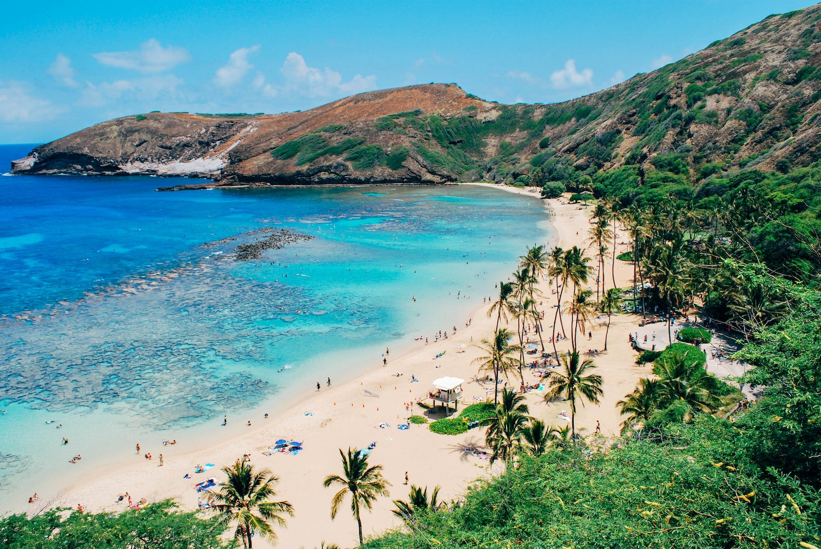 A beach near Honolulu, Hawaii