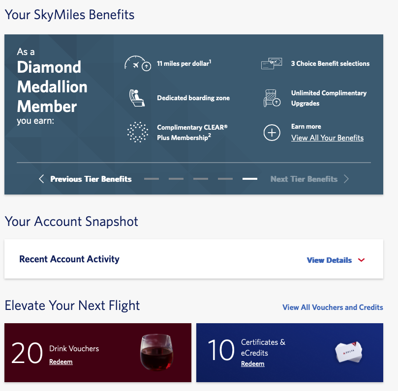 Andrew Diamond SkyMiles benefits