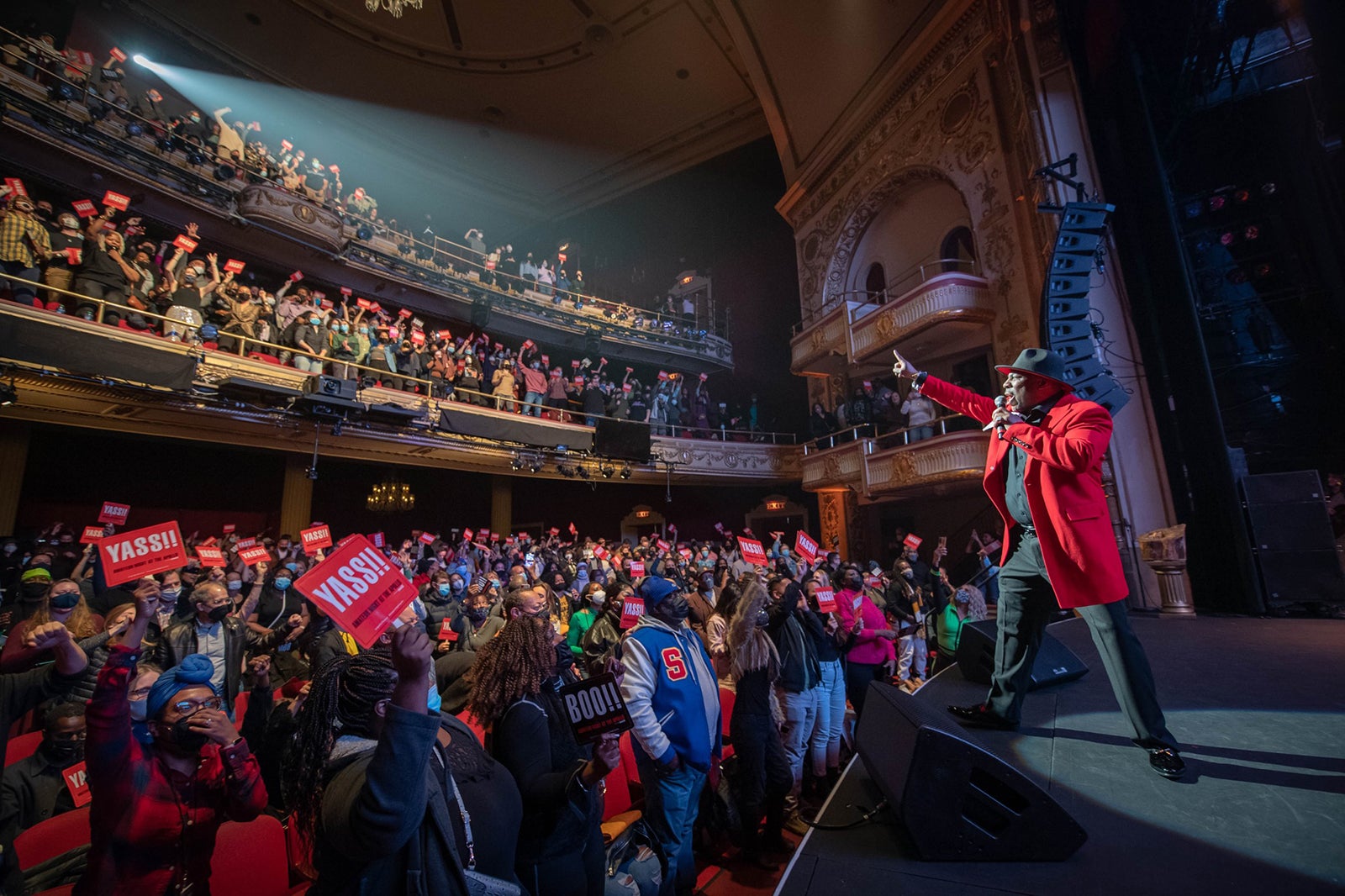 a performer on a stage