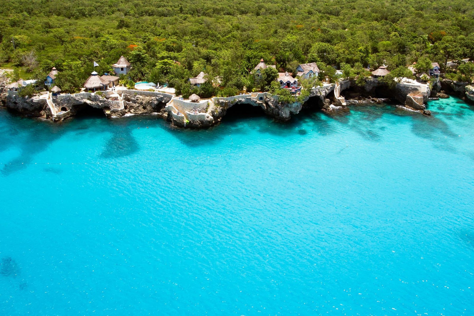 Coastline at The Caves in Negril, Jamaica