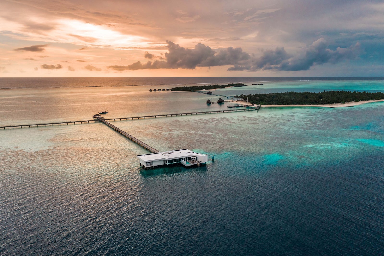 Conrad Maldives Rangali Island exterior aerial view