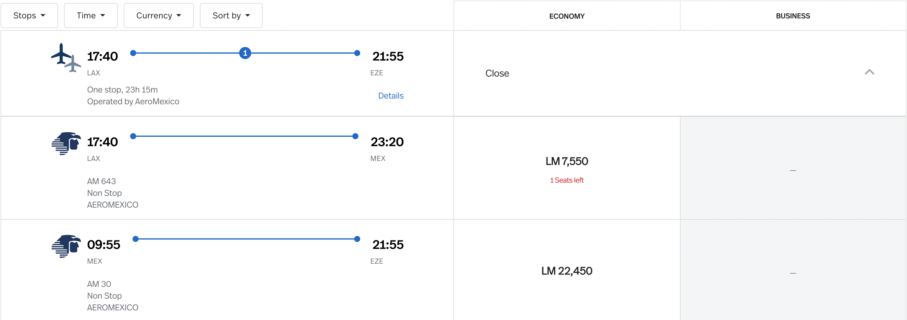 LAX to MEX on LifeMiles