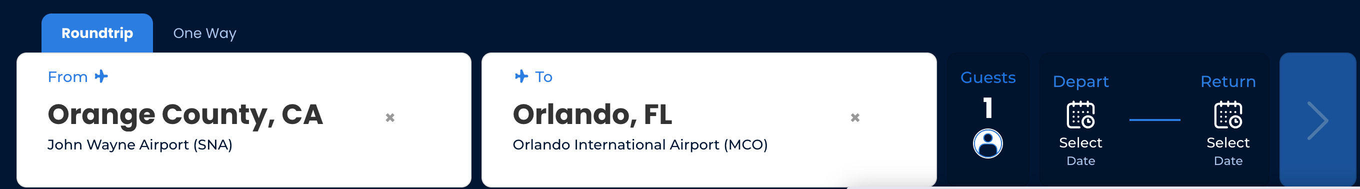 Orange county to Orlando flights